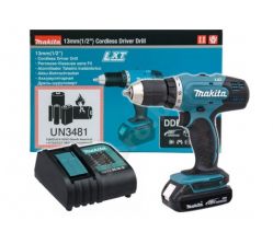 Aku vrtačka Makita DDF453SYX5, 18V,1x1.5Ah, v kartonu