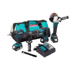 Akku set Makita DLX 3078 TX1 DGA504+DHR241+DDF482 18V/ 3x5Ah Li