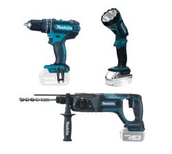 Aku sada Makita DLX 3043, DHR241+DHP482+DML185 Li-ion 18V/3,0Ah