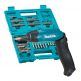 Akku vrtací šroubovák s příslušenstvím Makita DF 001 DW, 1/4"Li -ion 3,6V