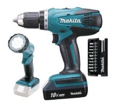 Akku vrtačka s lampou Makita DF 457 DWLX1 2x18V Li 1,3 Ah G